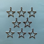 お星様のチャーム（シルバー/2個/30×32mm）