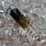 オルゴナイト（水晶ポイント型）【オブシディアン】
