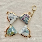 liberty  miniがま口のキーホルダー♡ラミネート加工仕様