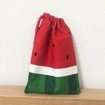 フレッシュ！ スイカ柄のコップ袋 巾着袋