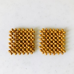 Brown Wood Beads Square Parts