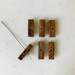 Dark Brown Rectangle Wood Beads
