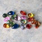 天然石＊サファイア　マルチカラー　ブリオレット＊ルース　6ct   18個