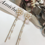 結婚式にぴったり♡パールロングピアス イヤリング
