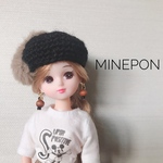 リカちゃん☆ファーベレー帽×ウッドピアス
