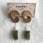 天然石 green／ 大ぶり ピアス イヤリング
