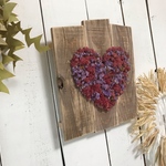 wood panel(flower heart)