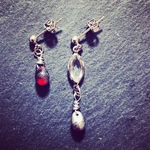 錆色赤雫ピアス