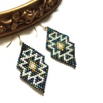 native pattern earrings（navy）