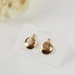 ダブルプレートのピアス/イヤリング