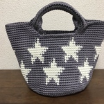 マルシェバッグ ダークグレー×スター