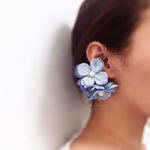 紫陽花のクラシカルイヤーカフ