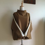圧縮ウールニットCAで作ったハイネックショルダードロッププルオーバー