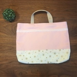 ＳＡＬＥ※入園入学に☆レースつき星柄レッスンバッグ／手提げ袋／通園バッグ／絵本バッグ