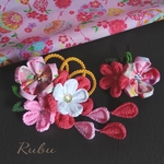 《オーダー品》つまみ細工髪飾り❀.*･ﾟ