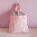 puasweetさまオーダー品　パステルなスカラップのナップサックとコップ歯ブラシ入れ　pink