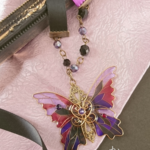 ステンドグラスの蝶リボンネックレス〜Evil Flower Queen〜（Ribbon necklace of Stained glass butterfly〜Evil Flower Queen〜）