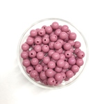 【8mm   70pcs】ダークピンク  ウィンターカラーアクリルビーズ　くすみカラー    秋冬カラー