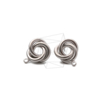 ERG-1072-MR【2個入り】ダブルリンクリングピアス ,Double Linked Rings Post