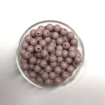 【8mm   70pcs】グレーピンク  ウィンターカラーアクリルビーズ　くすみカラー    秋冬カラー