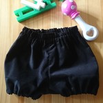再販 コーデュロイ かぼちゃパンツ ８０  【ブラック】