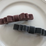 ベルベットリボンのバレッタ