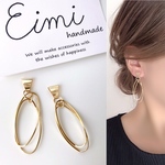 【EIMI】大人シンプルな揺れる2連フープ＊ ピアス