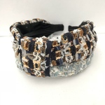 LINTON TWEED♡大人可愛い♡パステルブルーアクセント♡ リボン型カチューシャ♡幅広
