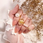 透き通ったシンプルなかすみ草ドライフラワーリング❁*。