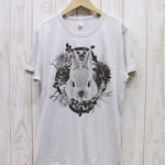 ronronRABIT Tee　Flower Frame（ヘザーホワイト） / RPT044-HWH