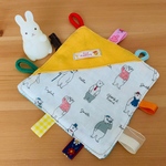 送料無料 ☆ baby's toy  かしゃかしゃタグハンカチ     しろくまさん