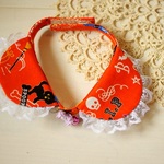 sale!!  ハロウィンプチえり首輪　オレンジパープル
