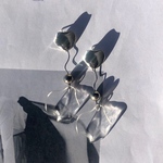 ワイヤーピアス クリアピアス 透明ピアス シルバー
