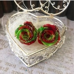 和風インテリア❣️クリスマスにも❣️アレンジ加工ローズ一輪販売❣️ハーバリウム花材プリザーブドフラワー
