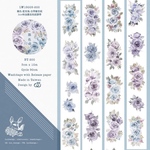 ★SALE★[樂意] [LY-055] 鶄色(ブルーローズ)花柄 和紙マスキングテープ(剥離紙付き)