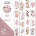 ★再入荷★[樂意] [LY-054] 薫色(ピンクローズ)花柄 和紙マスキングテープ(剥離紙付き)