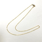 【3本セット】真鍮製 ネックレス  あずきチェーン 45cm 引き輪タイプ