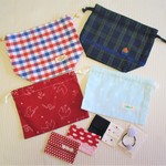 【SALE】お弁当袋・巾着袋・ミニティッシュケース・ヘアゴムの1000円セット★通園通学に/バザーにも♪