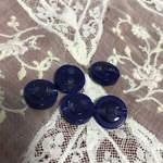 ブルーラメ 輸入ボタン5個セット