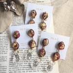 stone❁brown イヤリング