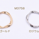 M3758_G  45個  チャームパーツ ツイストリング 16×17mm3×【15ヶ】