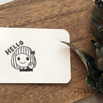 HELLOなおかっぱ　消しゴムはんこ