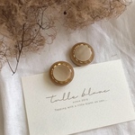 vintage button ピアス Ｉ