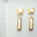 ：8pieces： import gold plate parts〈ホワイト〉