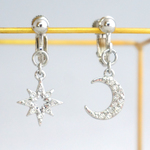 再6販＊ 星月のシルバーピアス／イヤリング