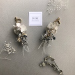 《再販》wedding Tsumugi-ツムギ スモーキーグレー* オシャレ花嫁 ビンテージウェディング オシャレ花嫁 ウェディング ブライダルピアス
