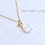 ＊1点もの＊14kgf Ceylon Moonstone × pearl necklace