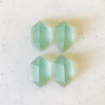 Clear Blue Pyramid Hexagon Cabochons
