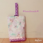 ユニコーン柄のシューズ袋