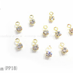 (20個入)ラインストーンチャーム(2.5mm)（PP18）(クリスタル/K16GP)(プレシオサ製)【8400】